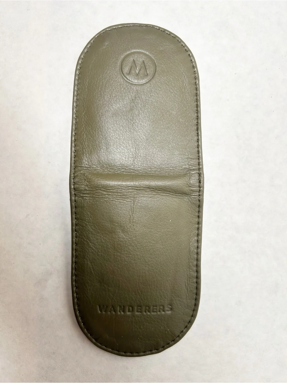 Wanderers Ibiza Olive Green Leather Key & Card Holder Wallet $99 Retail EUC